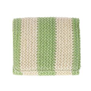 Buxton Women's Striped Straw Vegan Leather Medium Trifold